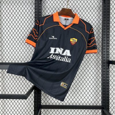 Roma Retro Soccer Jersey Away Custom Shirt 1999/00
