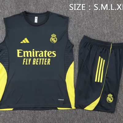 Alternative view of Real Madrid Sleeveless Training Kit Gray 2025/26
