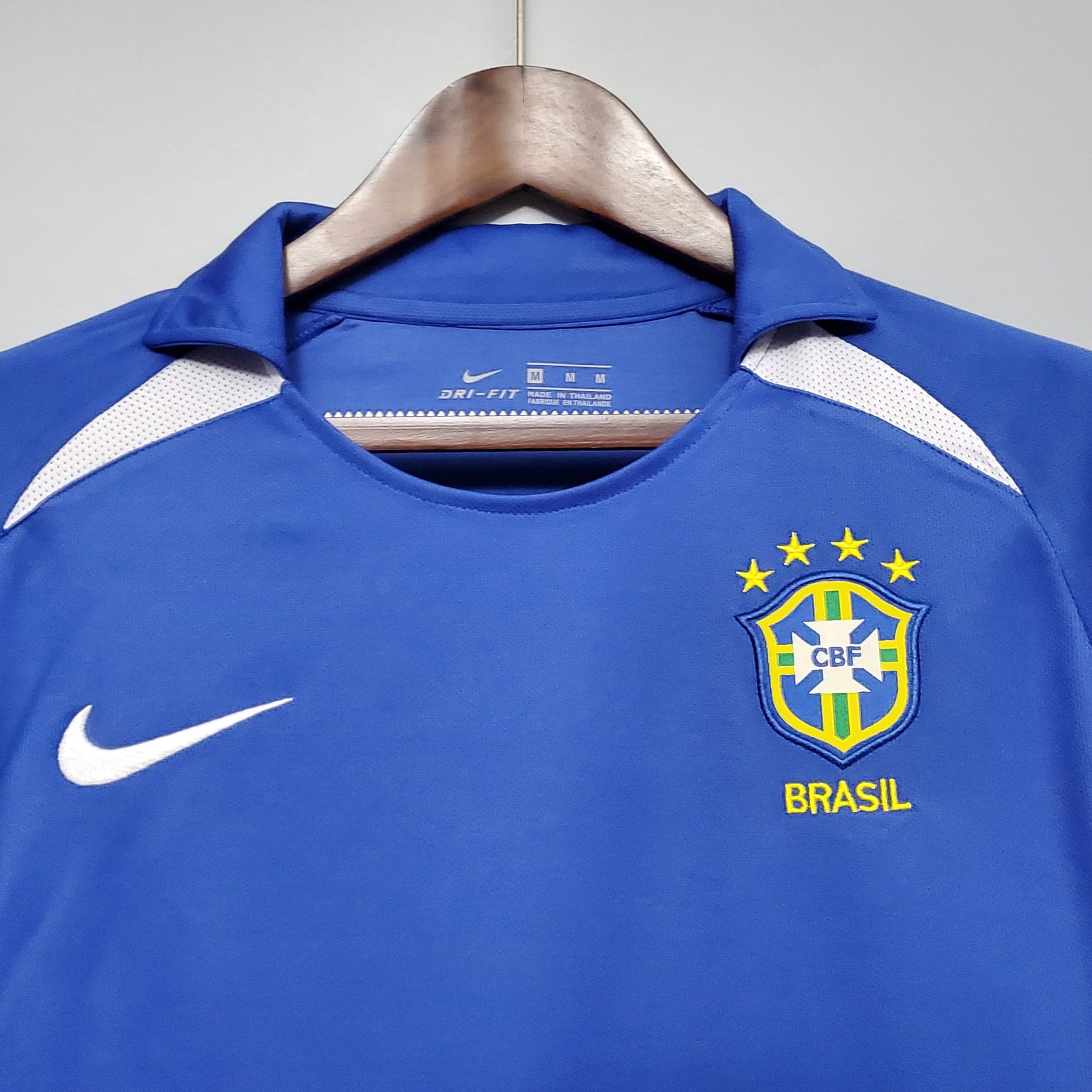 Brazil Retro Jersey Custom Away Soccer Jersey World Cup 2002 - Image 3