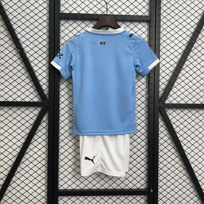 Alternative view of Manchester City Home Kids Kit Jersey+Shorts 2025/26