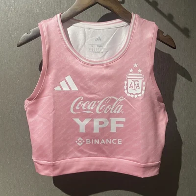 Argentina Soccer Jersey Pink Women's Vest 2025