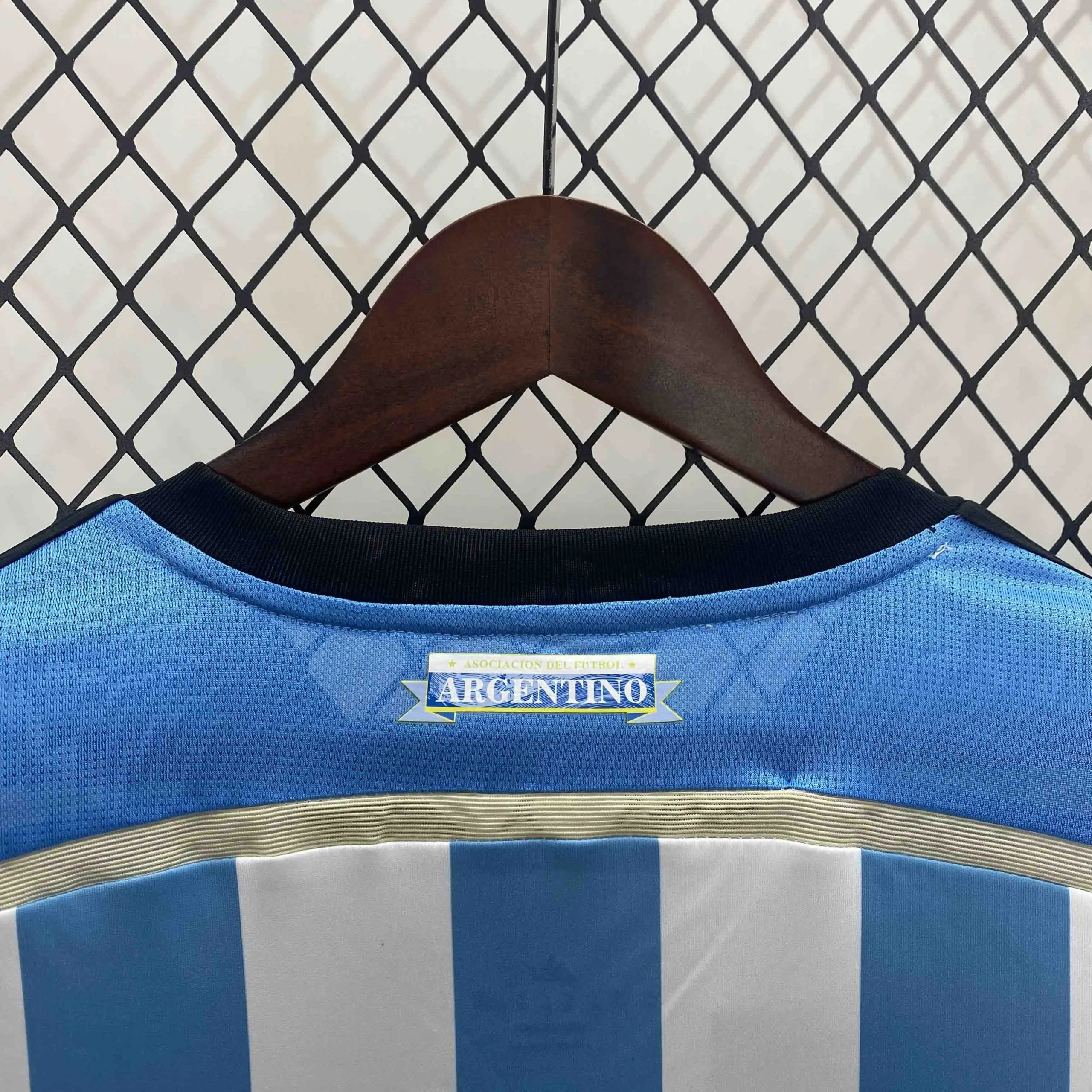 Argentina Retro Jersey Custom Home Football Jersey 2014 - Image 3