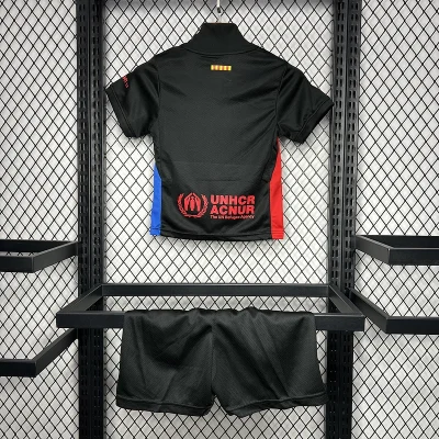 Alternative view of Barcelona Soccer Jersey Away Custom Kids Kit Jersey+Shorts 2024/25 Spotify Logo Without Text