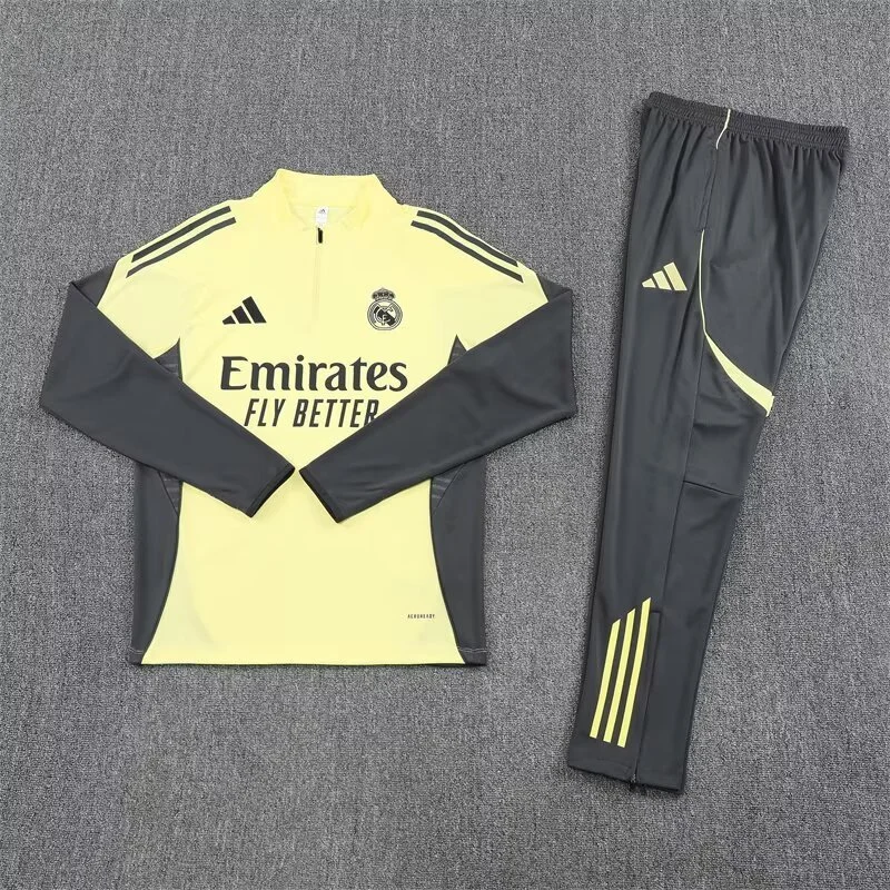 Real Madrid Training Kit (Sweatshirt+Pants) Yellow 2025/26 - Image 3