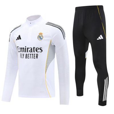 Real Madrid Training Kit (Sweatshirt+Pants) White 2025/26 - Player Version