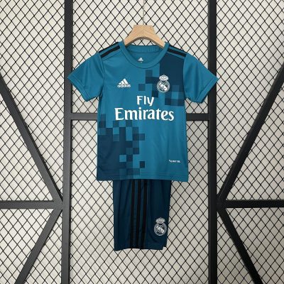 Real Madrid Retro Jersey Third Away Kids Kit Jersey+Shorts 2017/18