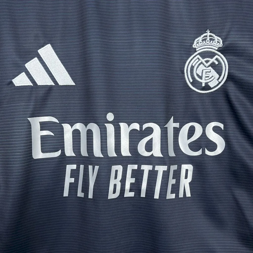 Real Madrid Soccer Jersey Away Long Sleeve Custom Shirt 2025/26 - Image 2
