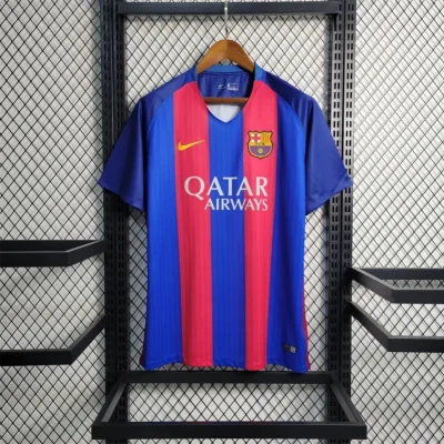 Barcelona Retro Jersey Home Soccer Shirt 2016-17