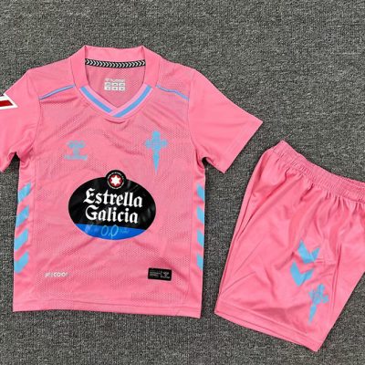 Celta Vigo Soccer Jersey Third Away Kids Kit Jersey+Shorts 2025/26