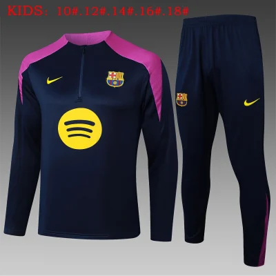 Kids Barcelona Training Kit (Sweatshirt+Pants) Cyan 2025/26