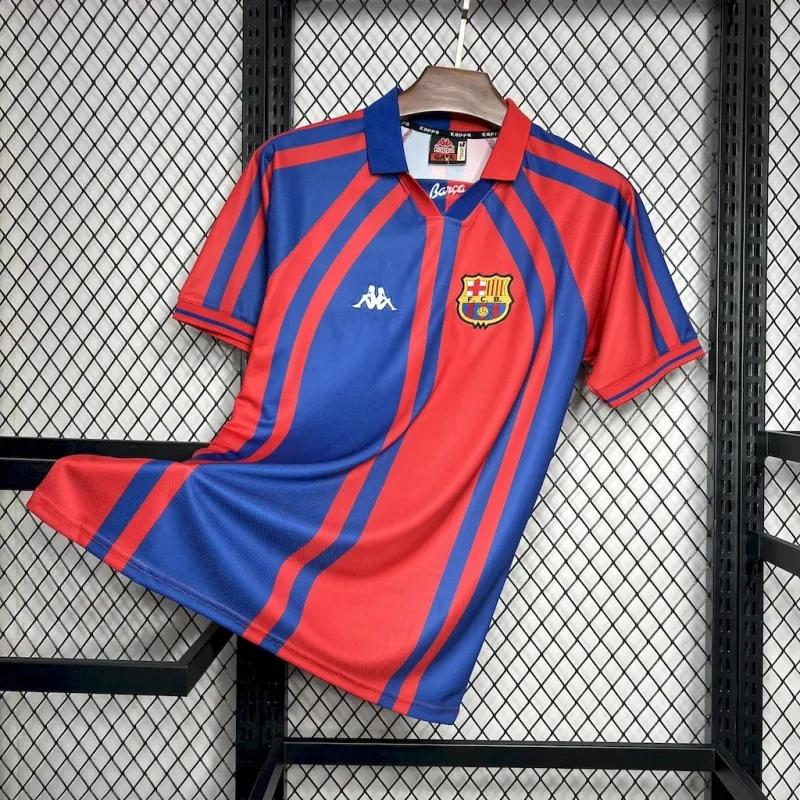 Barcelona Retro Jersey Home Soccer Shirt 1997-98 - Image 3