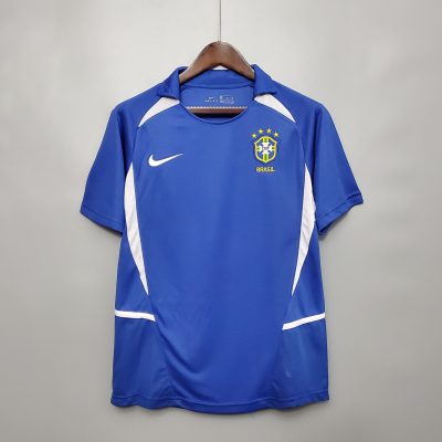 Brazil Retro Jersey Custom Away Soccer Jersey World Cup 2002