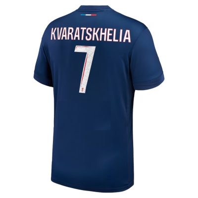 Alternative view of KVARATSKHELIA #7 PSG Soccer Jersey Home Custom Shirt 2024/25