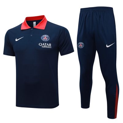 PSG Training Kit (Polo+Pants) Cyan 2025/26