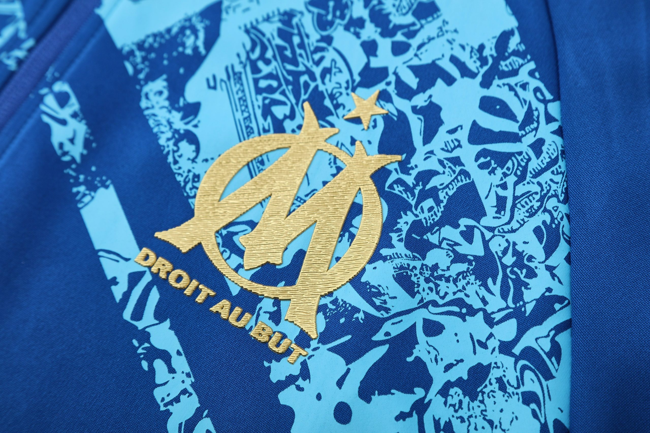 Marseille Retro Training Kit (Jacket+Pants) Blue 2025/26 - Image 4