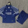 PSG Soccer Jersey Fourth Away Kids Kit Long Sleeve Jersey+Short 2024/25
