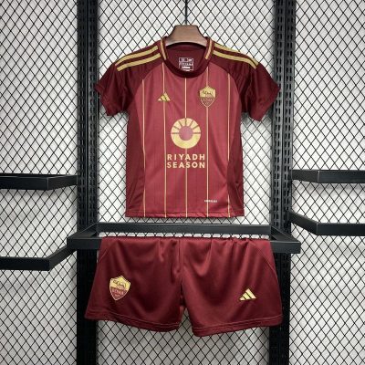 Roma Soccer Jersey Home Kids Kit Jersey+Shorts 2024/25
