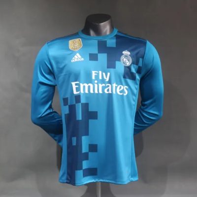 Real Madrid  Retro Jersey Third Away Long Sleeve Soccer Shirt 2017/18