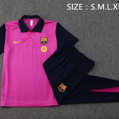 Alternative view of Barcelona Training Kit (Polo+Pants) Purple 2025/26