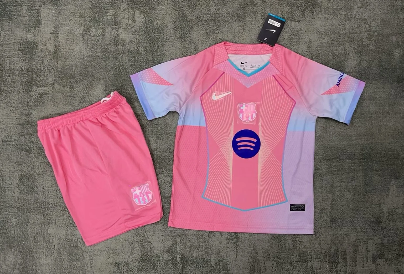 Barcelona Pink Special Edition Soccer Kids Kit Jersey+Shorts 2025/26