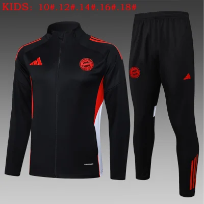 Kids Bayern Munich Training Kit (Jacket+Pants) Black 2025/26
