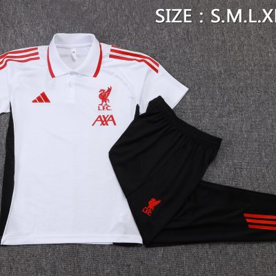 Alternative view of Liverpool Training Kit (Polo+Pants) White 2025/26