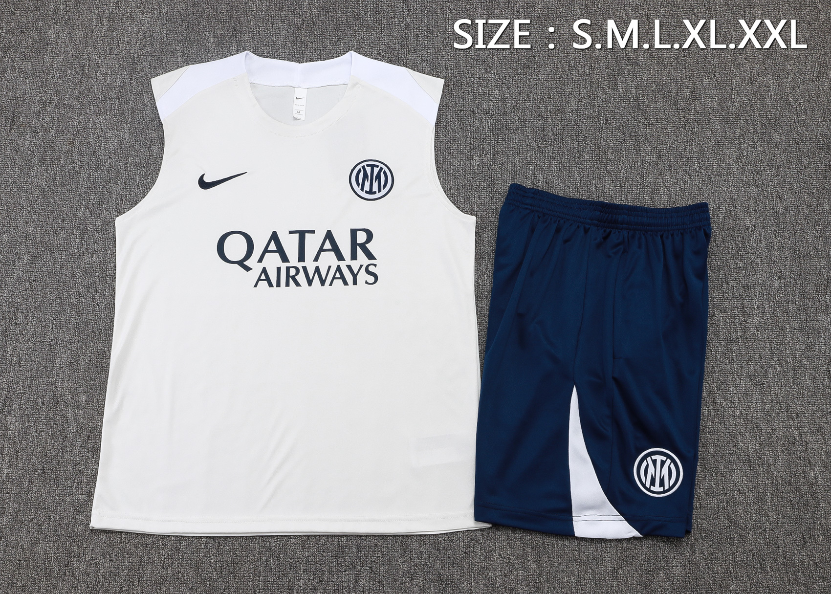 Inter Milan Sleeveless Training Kit Gray 2025/26 - Image 2