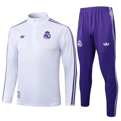 Real Madrid Training Kit (Sweatshirt+Pants) White 2025/26