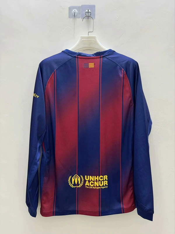 Barcelona Home Long Sleeve Soccer Jersey Custom Shirt 2025/26 - Image 2