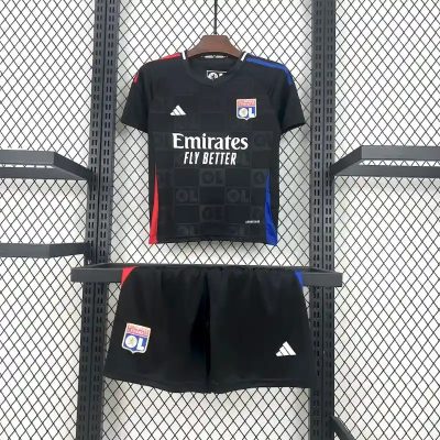 Olympique Lyonnais Football Jersey Away Kids Kit Jerseys+Shorts 2024/25