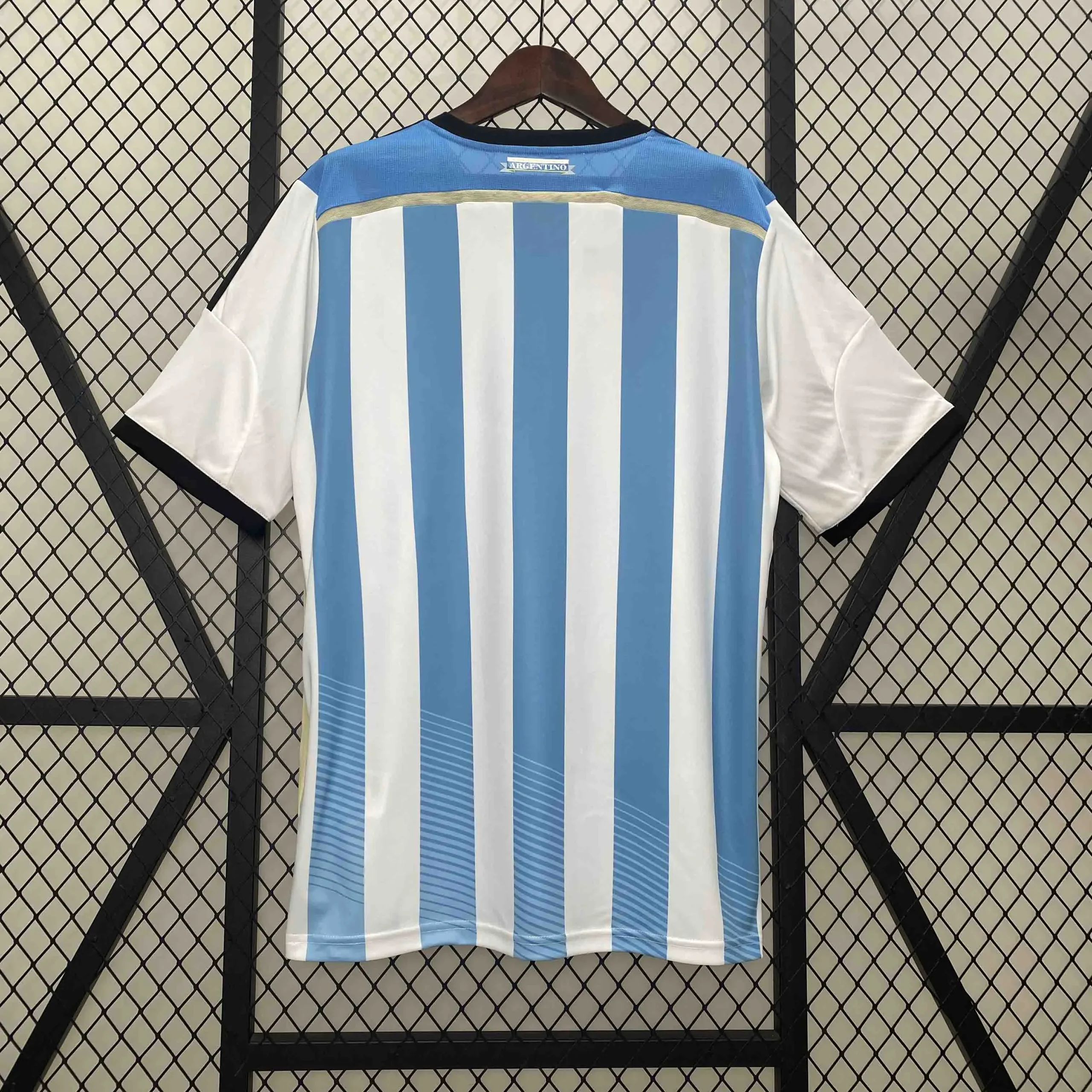 Argentina Retro Jersey Custom Home Football Jersey 2014 - Image 2