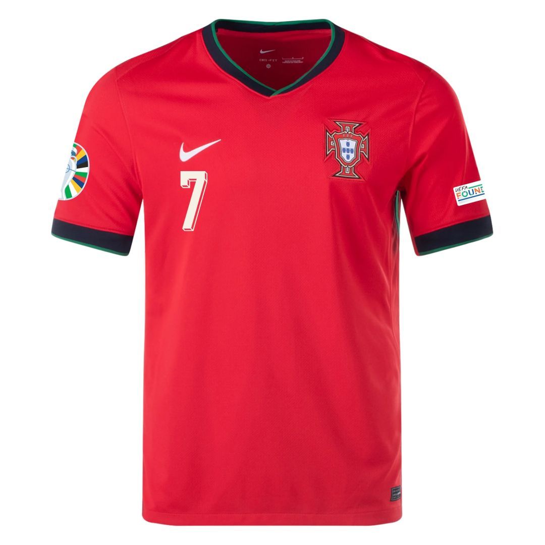Ronaldo #7 Portugal Soccer Jersey Home Shirt EURO 2024 - Image 2