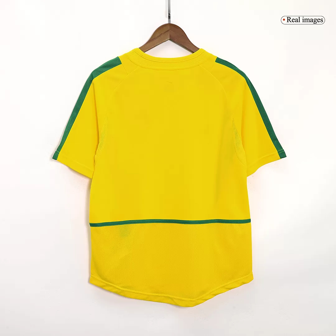 Brazil Retro Jersey Custom Home Soccer Jersey World Cup 2002 - Image 2