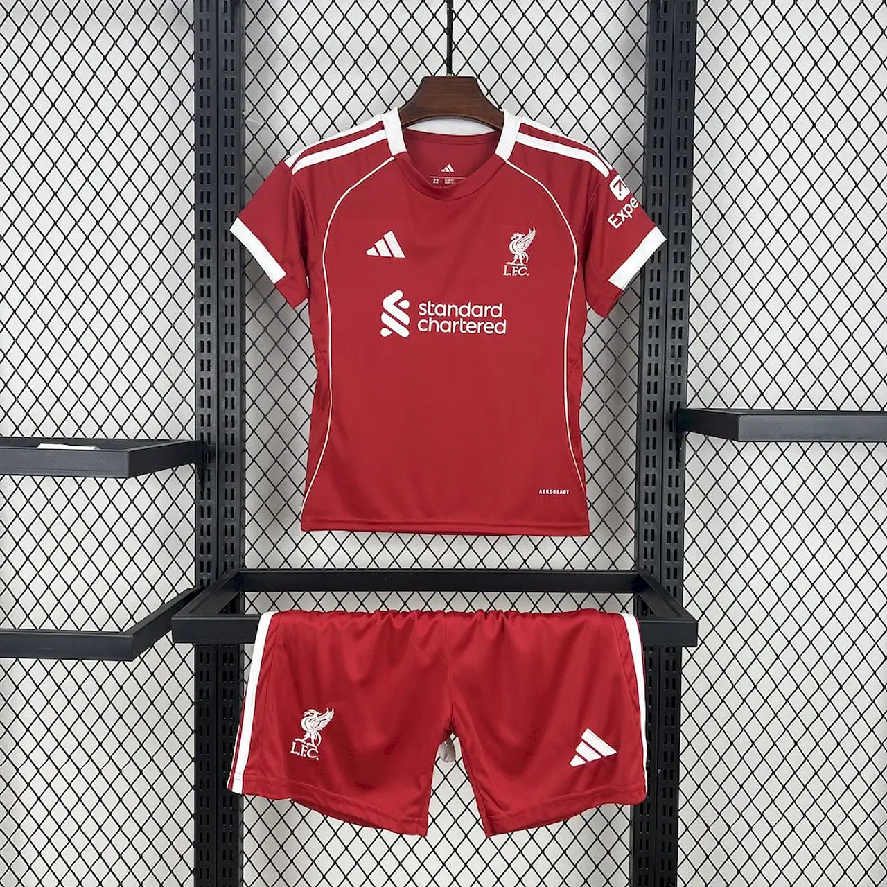 Liverpool Football Jersey Home Kids Kit Jersey+Shorts 2025/26