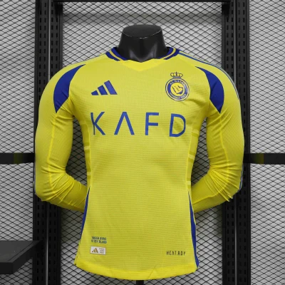 Al Nassr Soccer Jersey Home Long Sleeve Shirt 2024/25