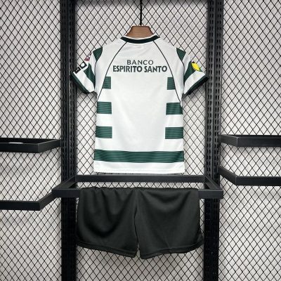 Alternative view of Sporting CP Retro Soccer Jersey Home Kids Kit Jersey+Shorts 2001/03