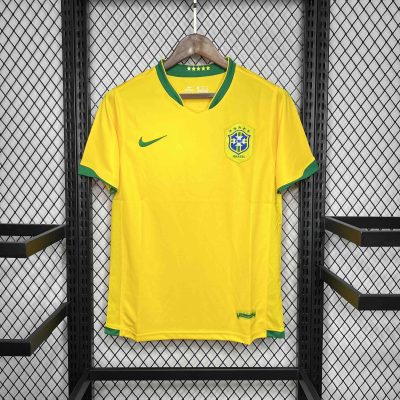 Brazil Retro Jersey Custom Home Soccer Jersey World Cup 2006