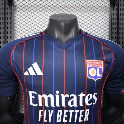 Alternative view of Olympique Lyonnais Soccer Jersey Away Shirt 2025-26