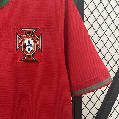 Alternative view of Portugal Retro Soccer Jersey Home Custom Shirt 2012