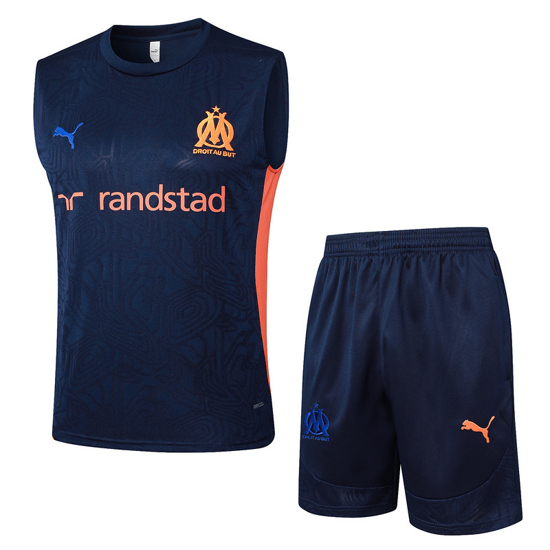 Marseille Sleeveless Training Kit Navy 2025/26