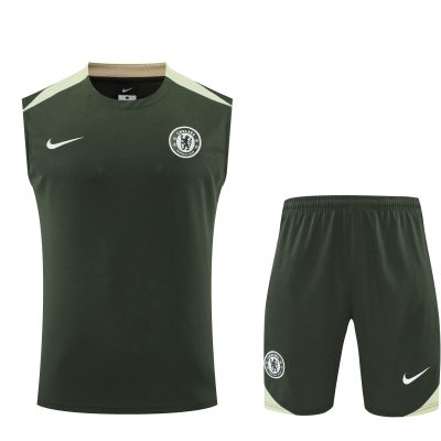 Chelsea Sleeveless Training Kit Green 2025/26
