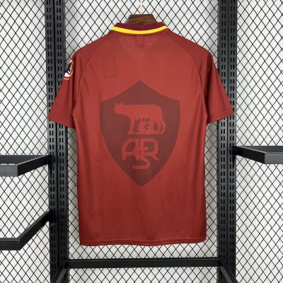 Alternative view of Roma Retro Soccer Jersey Home Custom Shirt 1997/98