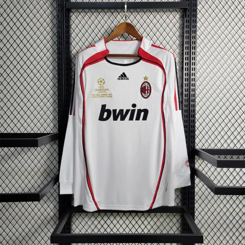AC Milan Retro Soccer Jersey Away UCL Final Long Sleeve Custom Shirt 2006/07