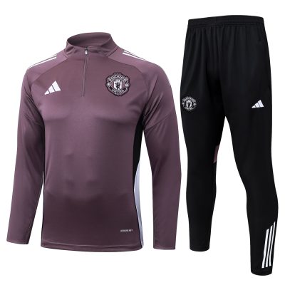 Manchester United Training Kit (Sweatshirt+Pants) Grayish Purple 2025/26