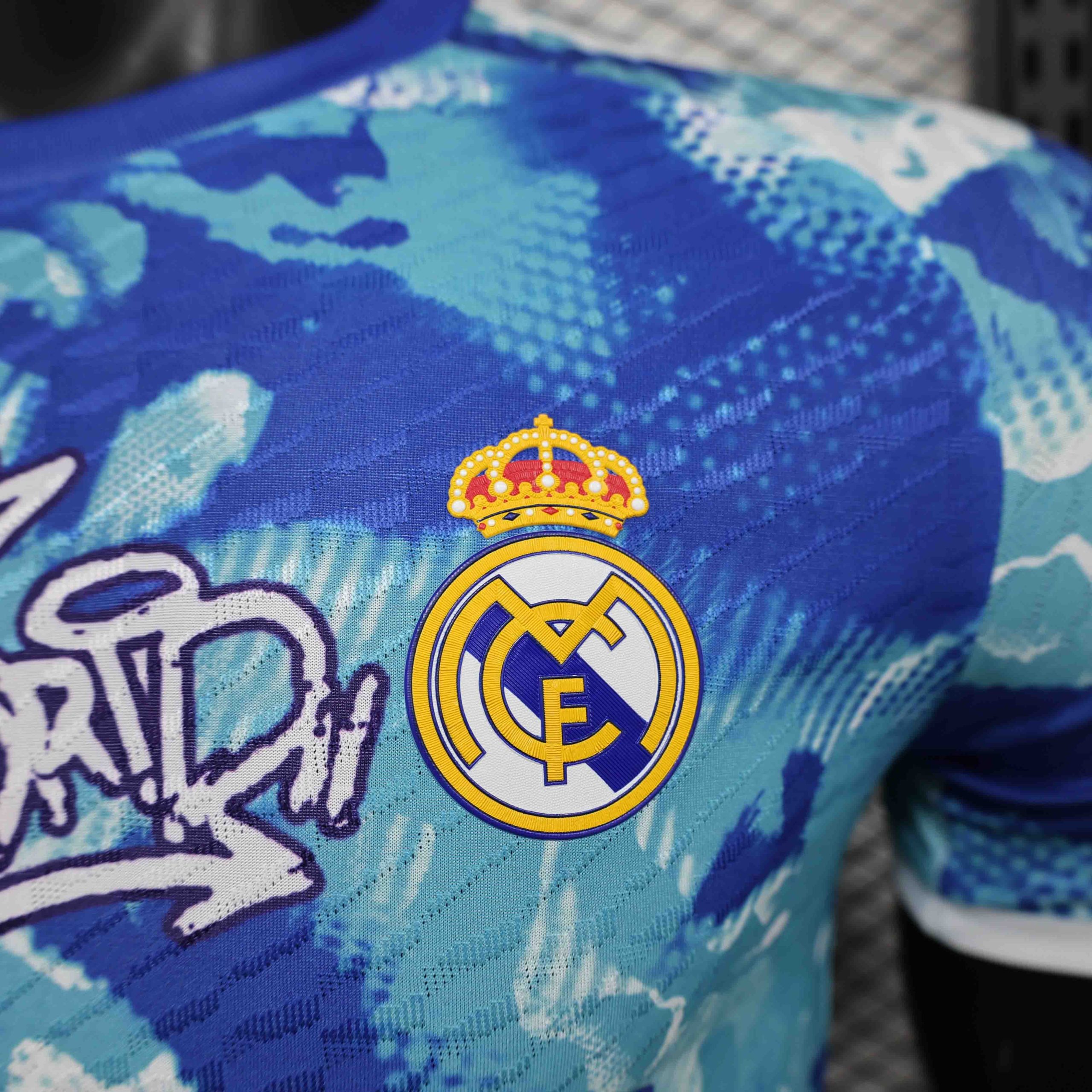 Real Madrid Soccer Jersey Ocean Special Edition Shirt 2024/25 - Image 3