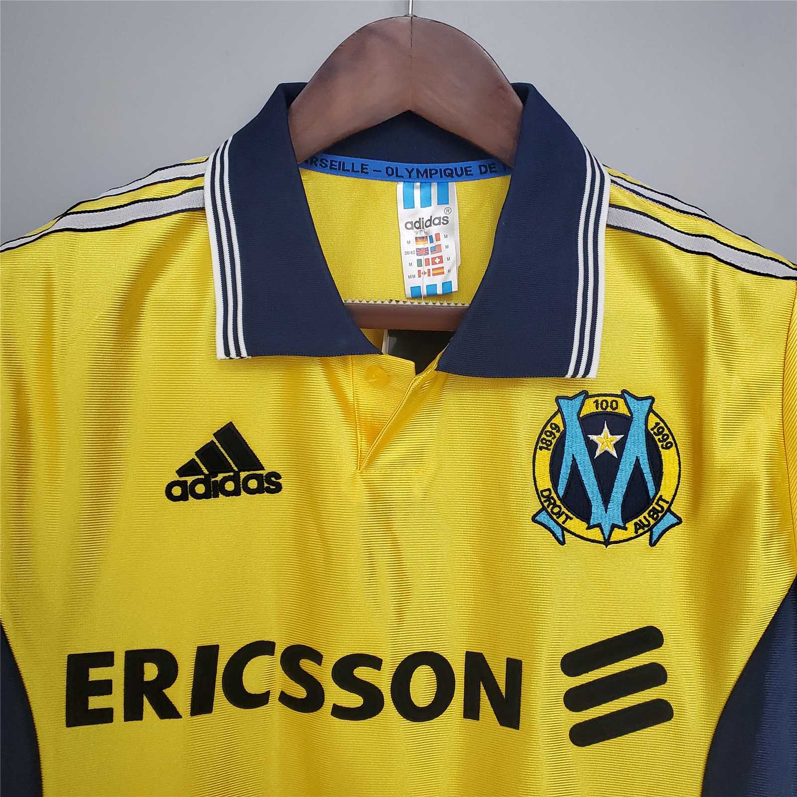Marseille Retro Soccer Jersey Away Custom Shirt 1998-99 - Image 3