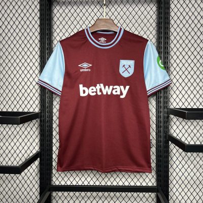 West Ham United Football Jersey Home Custom Shirt 2024/25