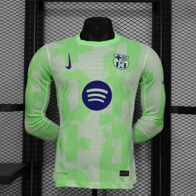Soccer Jersey Barcelona Third Away Shirt Long Sleeve 2024/25 Spotify Logo Without Text