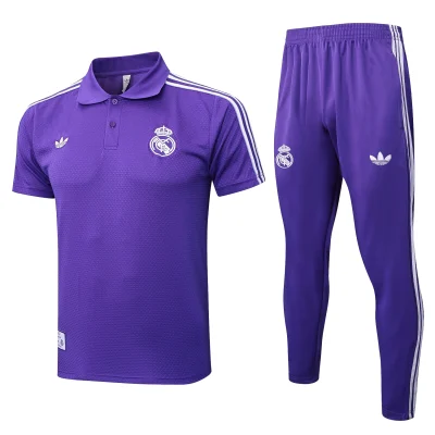 Real Madrid Training Kit (Polo+Pants) Purple 2025/26