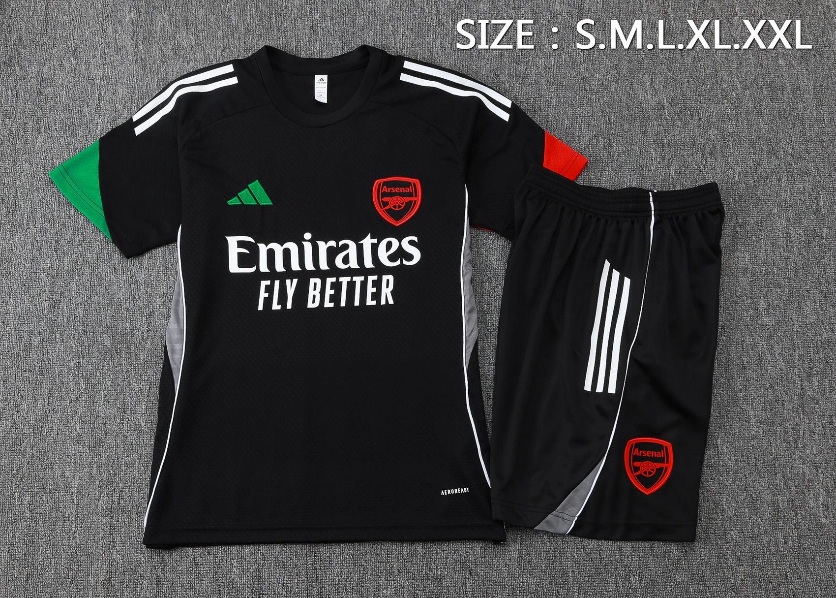 Arsenal Training Jersey Kit Black 2025/26 - Image 2